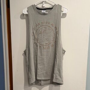 Gymshark Men’s Light Gray Drop Tank - Medium